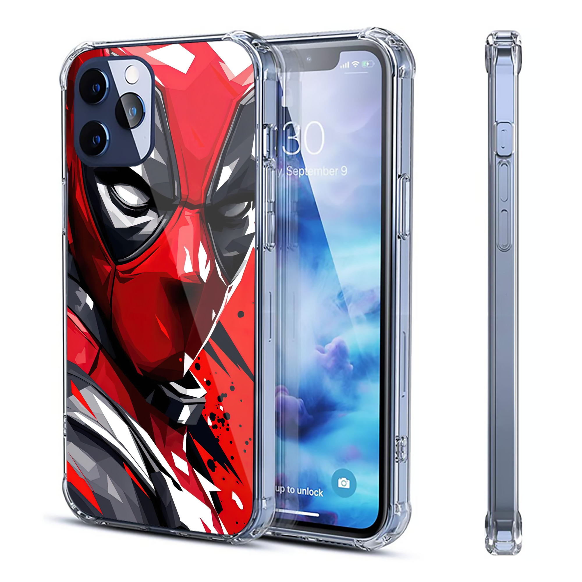 （画像用） Deadpool デッドプール 【iPhone 12シリーズ対応】透明スマホケース（クリアソフトケース）
